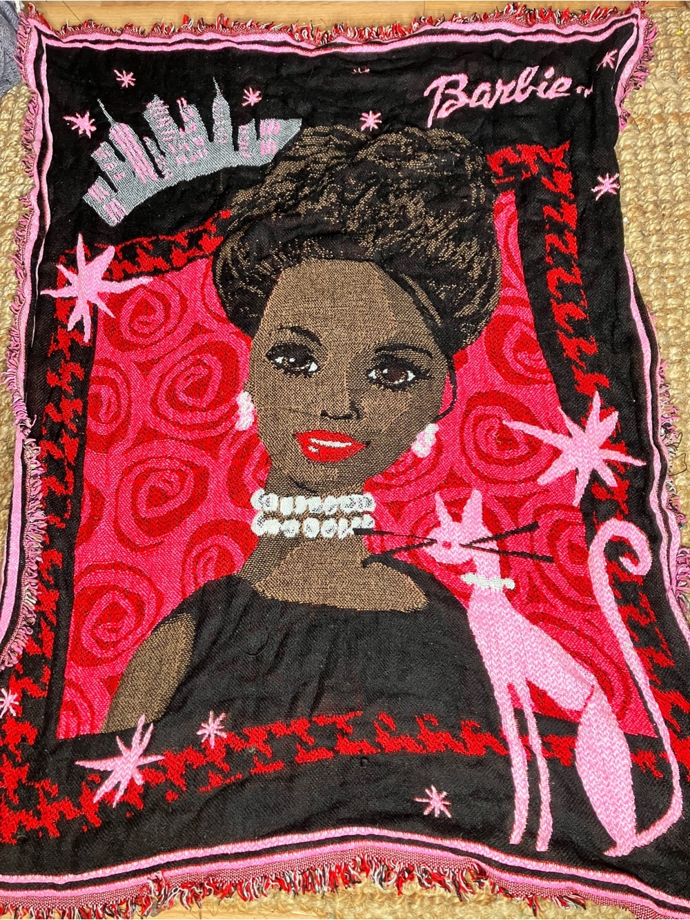 Barbie VTG 1990s throw blanket